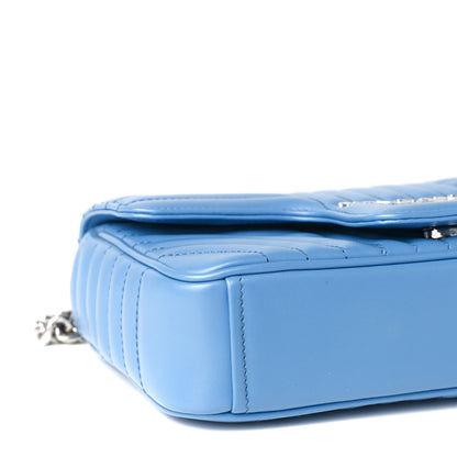Prada Soft Calfskin Impunture Diagramme Small Chain Flap Shoulder Bag Astrale 8 of 9