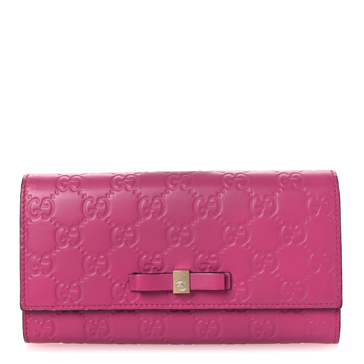 Gucci Guccissima Signature Bowy Continental Wallet Peonia Flower 1 of 9