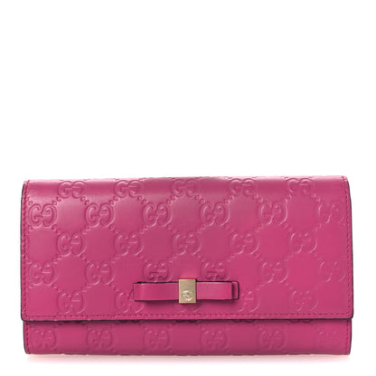 Gucci Guccissima Signature Bowy Continental Wallet Peonia Flower 1 of 9