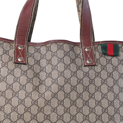 Gucci GG Plus Monogram Medium Signature Web Loop Tote Brown 9 of 11