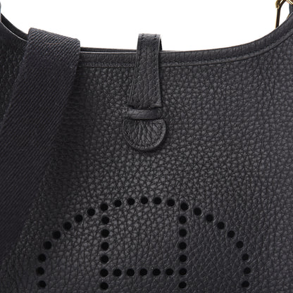 Hermes Taurillon Clemence Evelyne TPM Black 10 of 11
