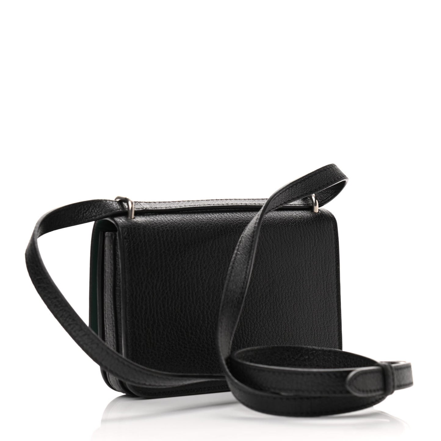 Goatskin Mini D-Ring Bag Black