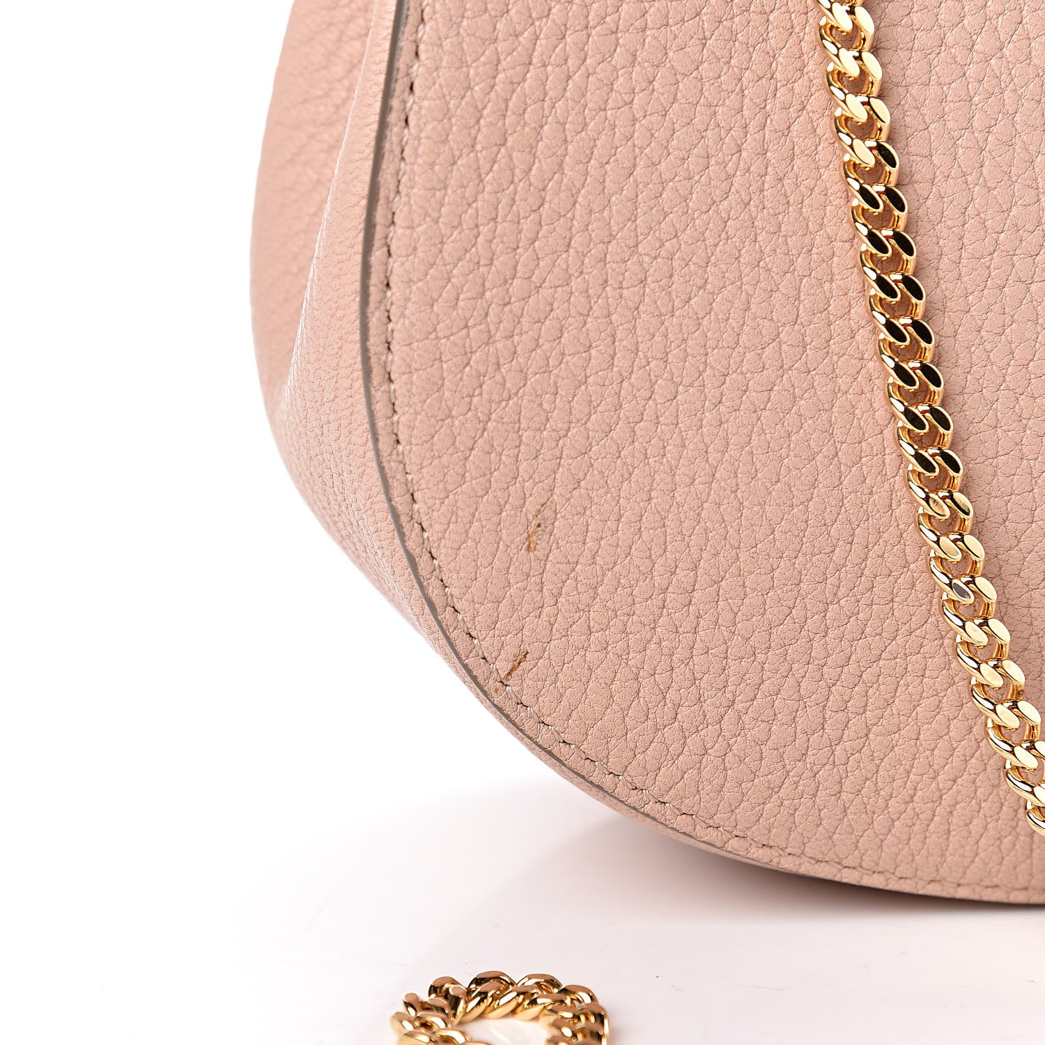 Chloe Grained Lambskin Mini Drew Shoulder Bag Cement Pink 10 of 11