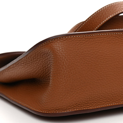 Hermes Taurillon Clemence Halzan 31 Gold 10 of 12