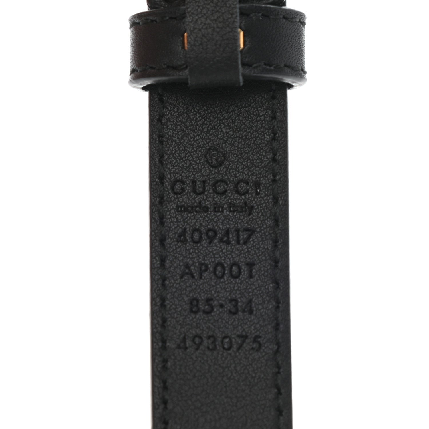 Gucci Calfskin Double G 20mm Belt 85 34 Black 5 of 6