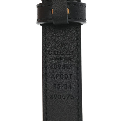 Gucci Calfskin Double G 20mm Belt 85 34 Black 5 of 6