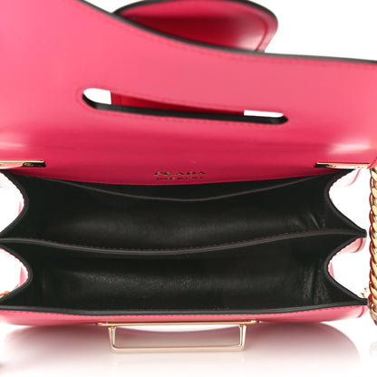 Prada City Calfskin Sidonie Small Chain Crossbody Bag Magenta 4 of 10