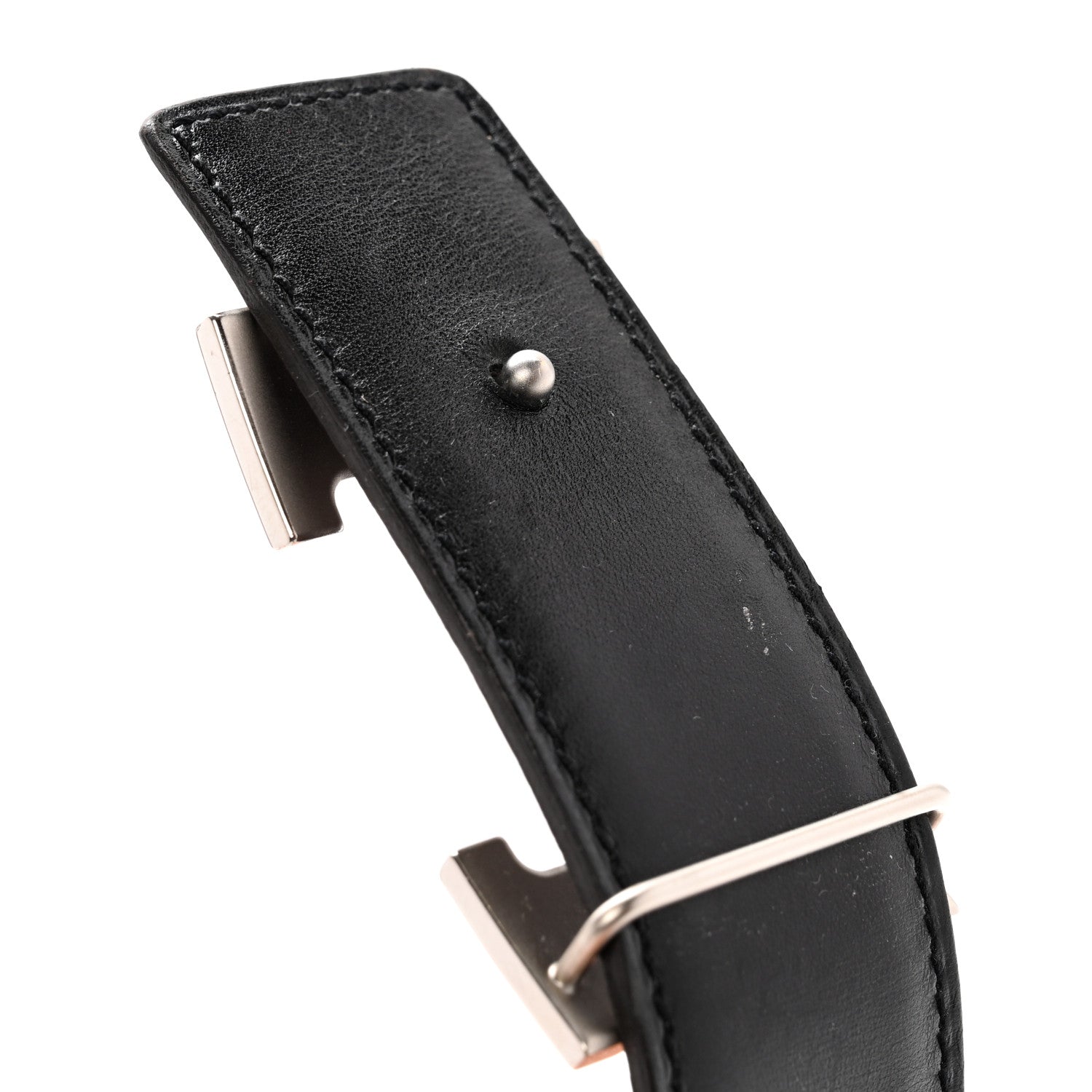 Hermes Box Togo 32mm H Belt 80 Black Chocolate 9 of 10