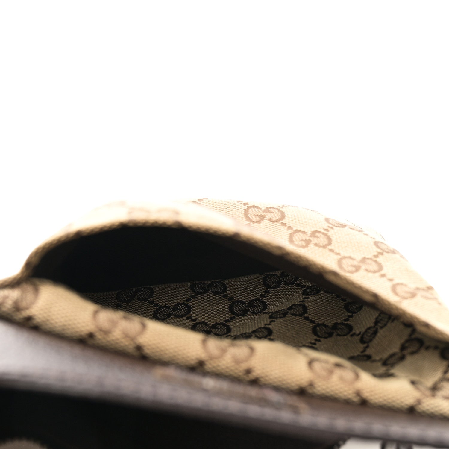 Gucci GG Monogram Double Pocket Belt Bag Dark Brown 6 of 13