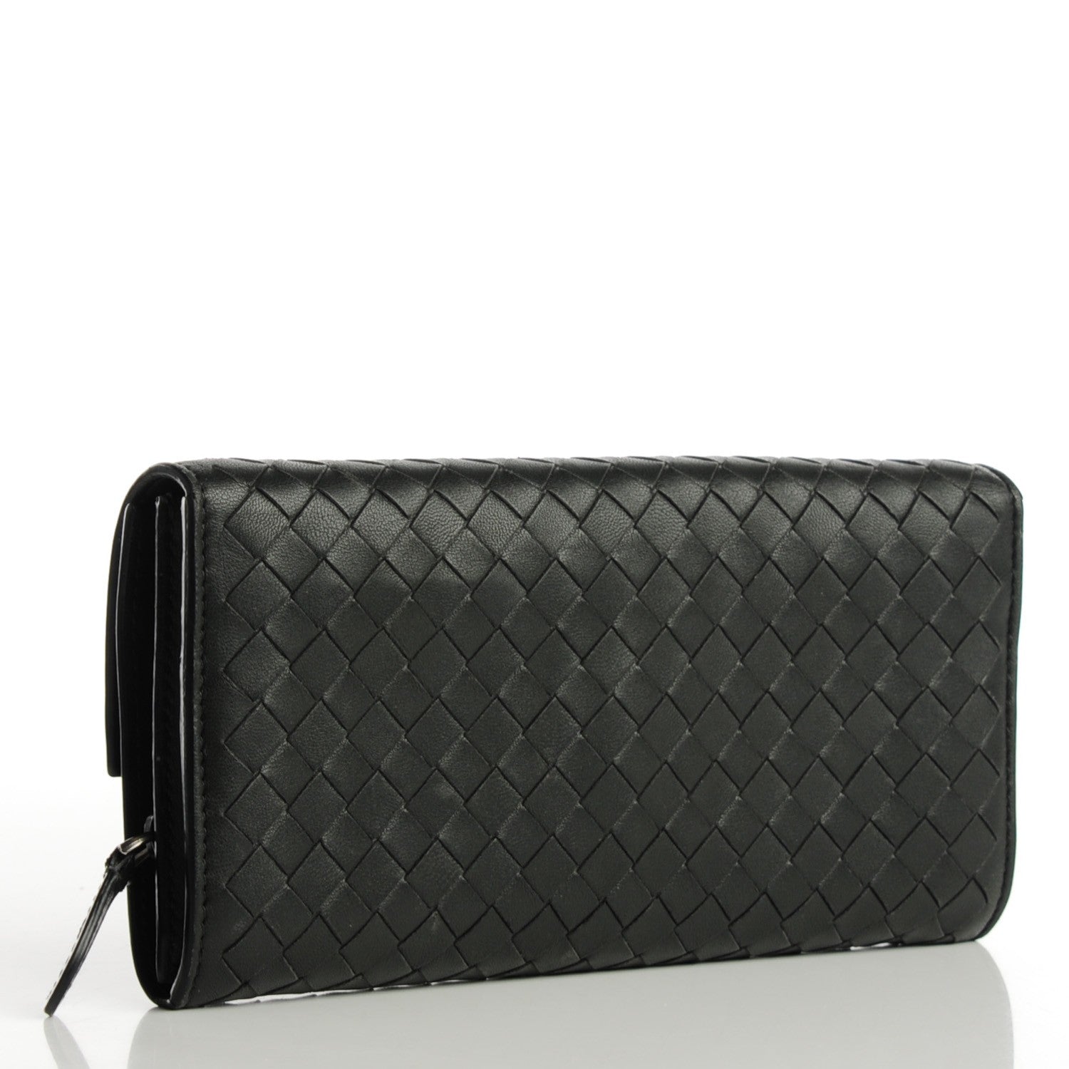 Bottega Veneta Nappa Intrecciato Continental Flap Wallet Light Grey 3 of 8