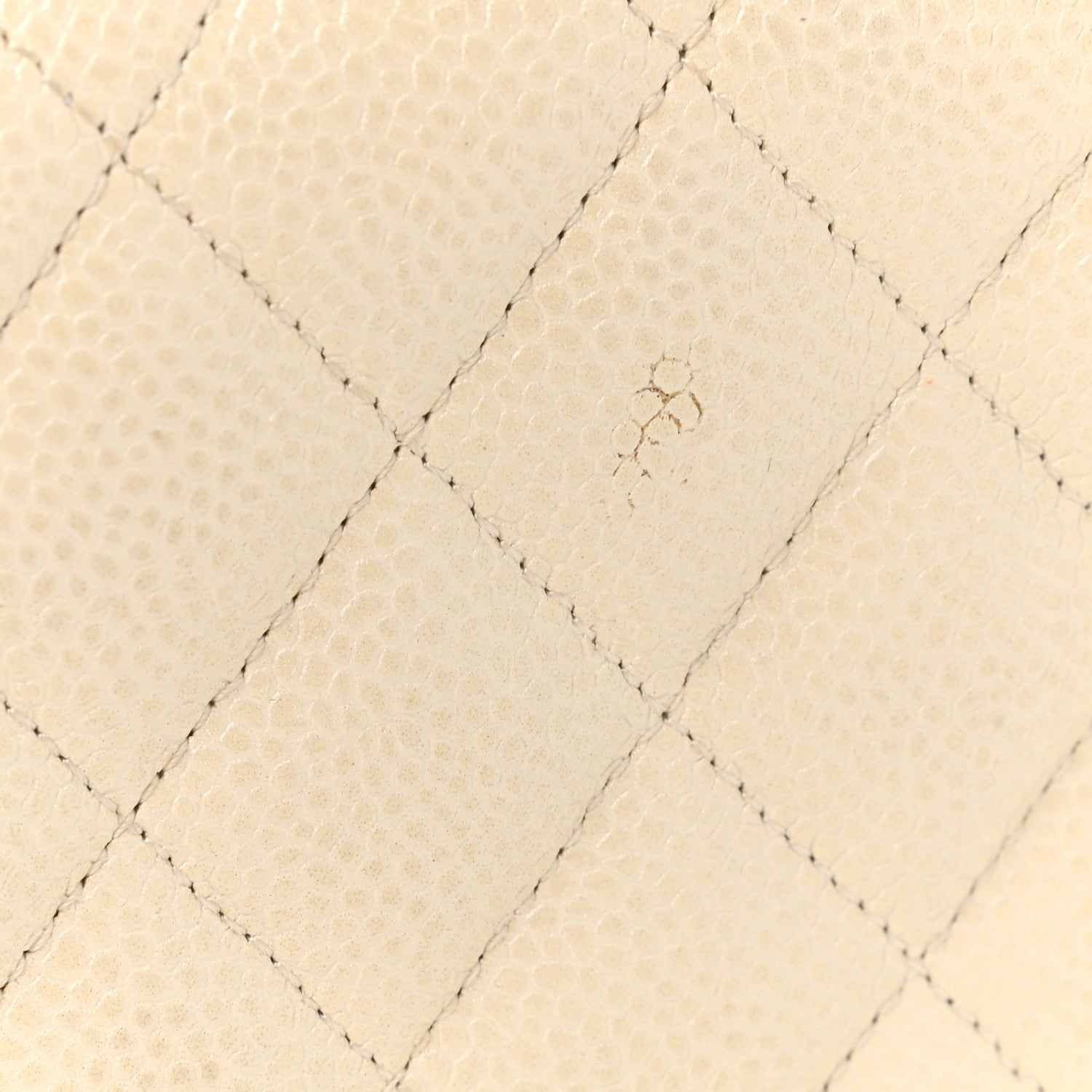 Chanel Pearly Caviar Quilted Large Gusset Flap Wallet Ivory 9 of 12