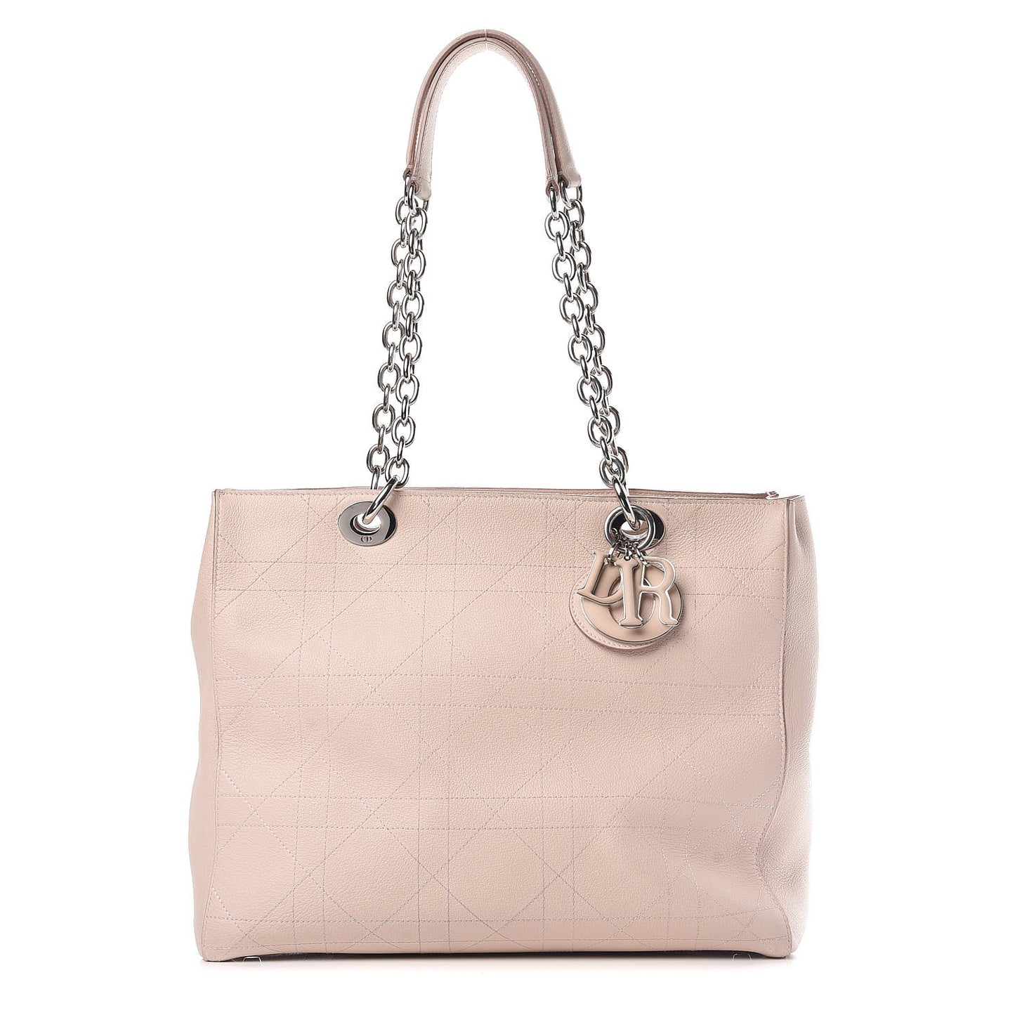 Grained Calfskin Cannage Medium Ultradior Tote Rose Poudre