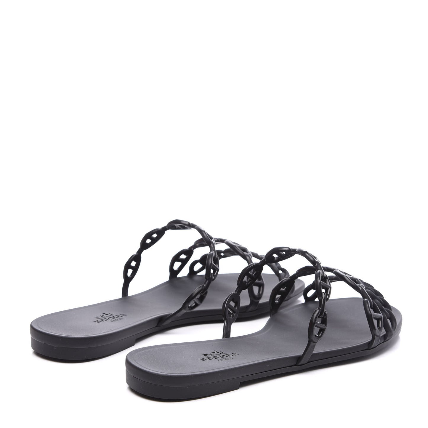 Rubber Chaine d'Ancre Rivage Sandals 37 Black