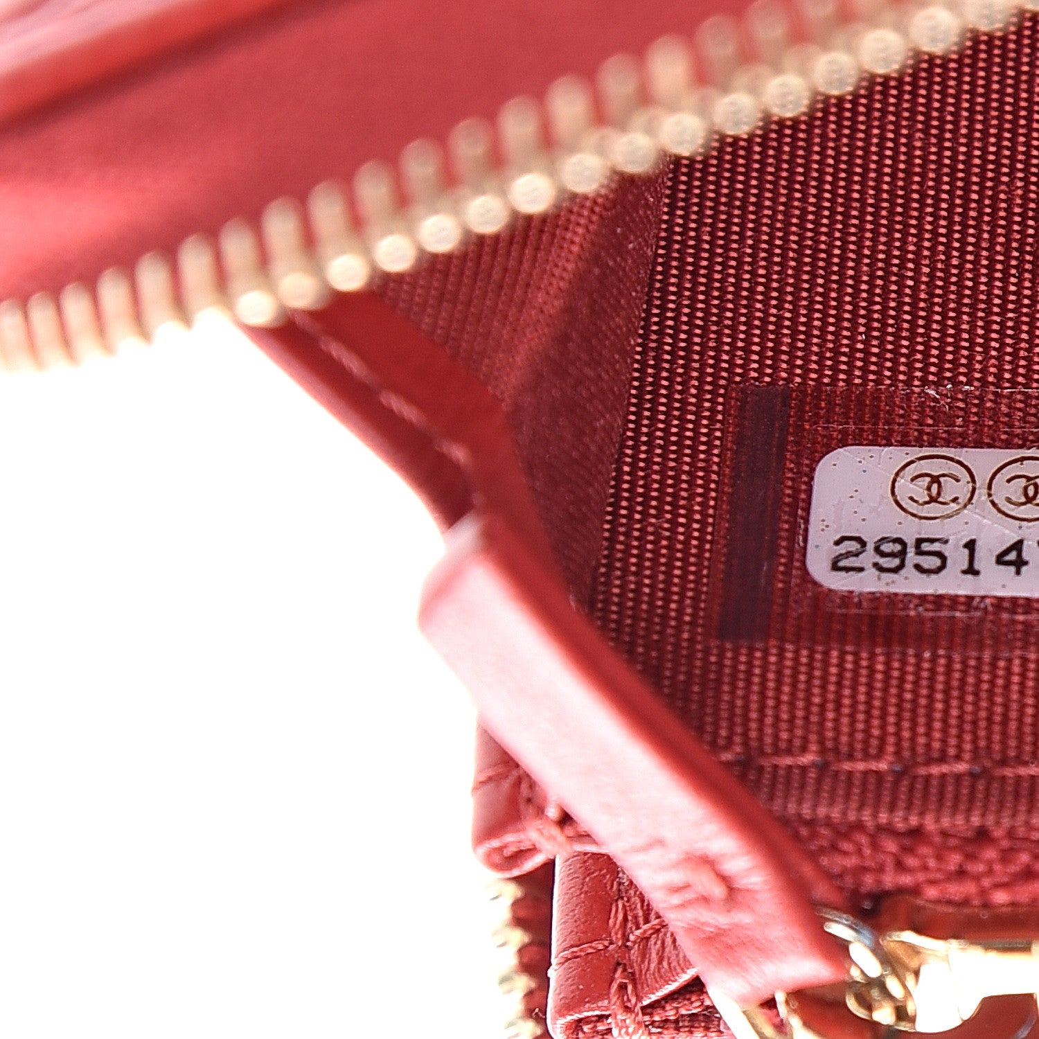 Chanel Caviar Camellia Embossed Medium Zip Around Wallet Red 6 of 8