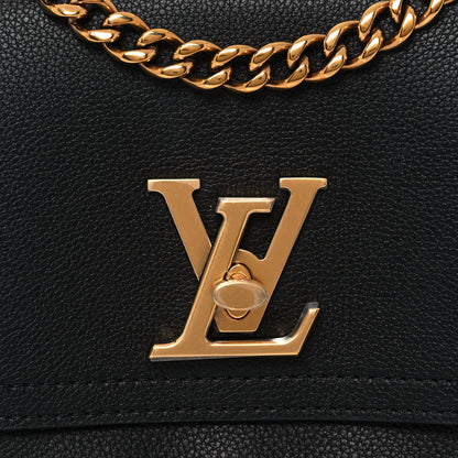 Louis Vuitton Grained Calfskin Lockme Chain Bag PM Black 6 of 11