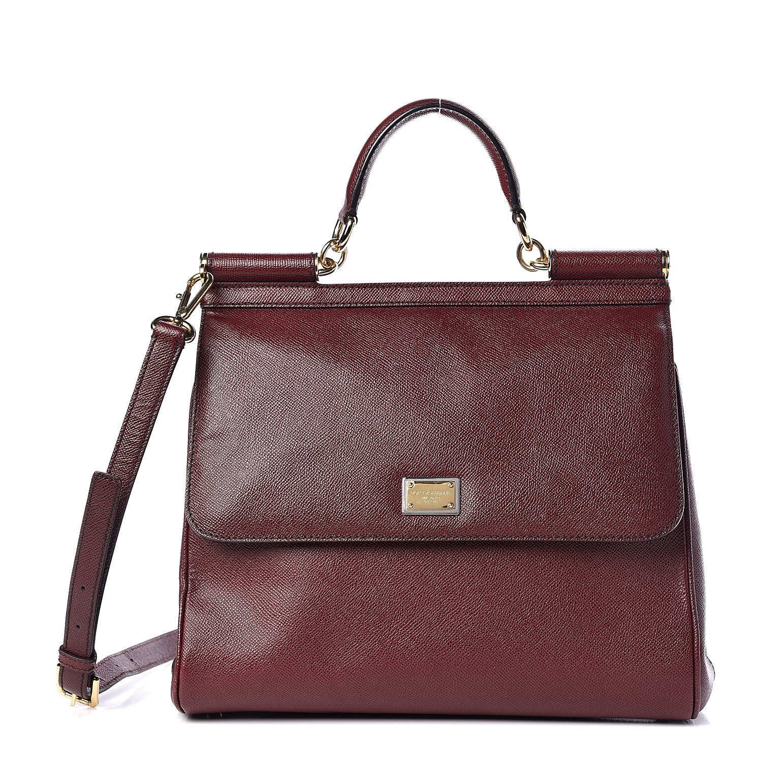 Dolce & Gabbana Dauphine Large Miss Sicily Satchel Burgundy 1 of 13