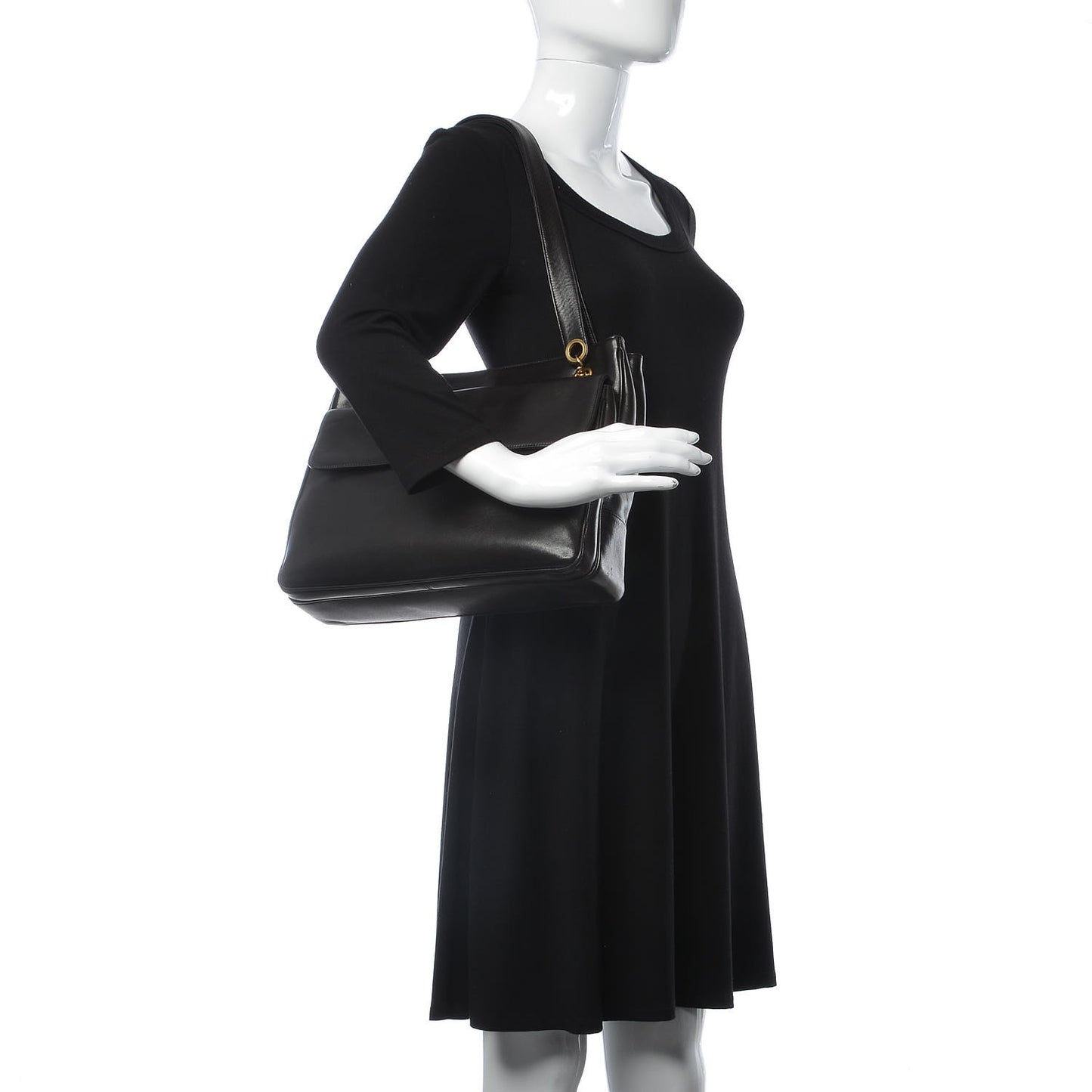 Lambskin CC Shopper Tote Black