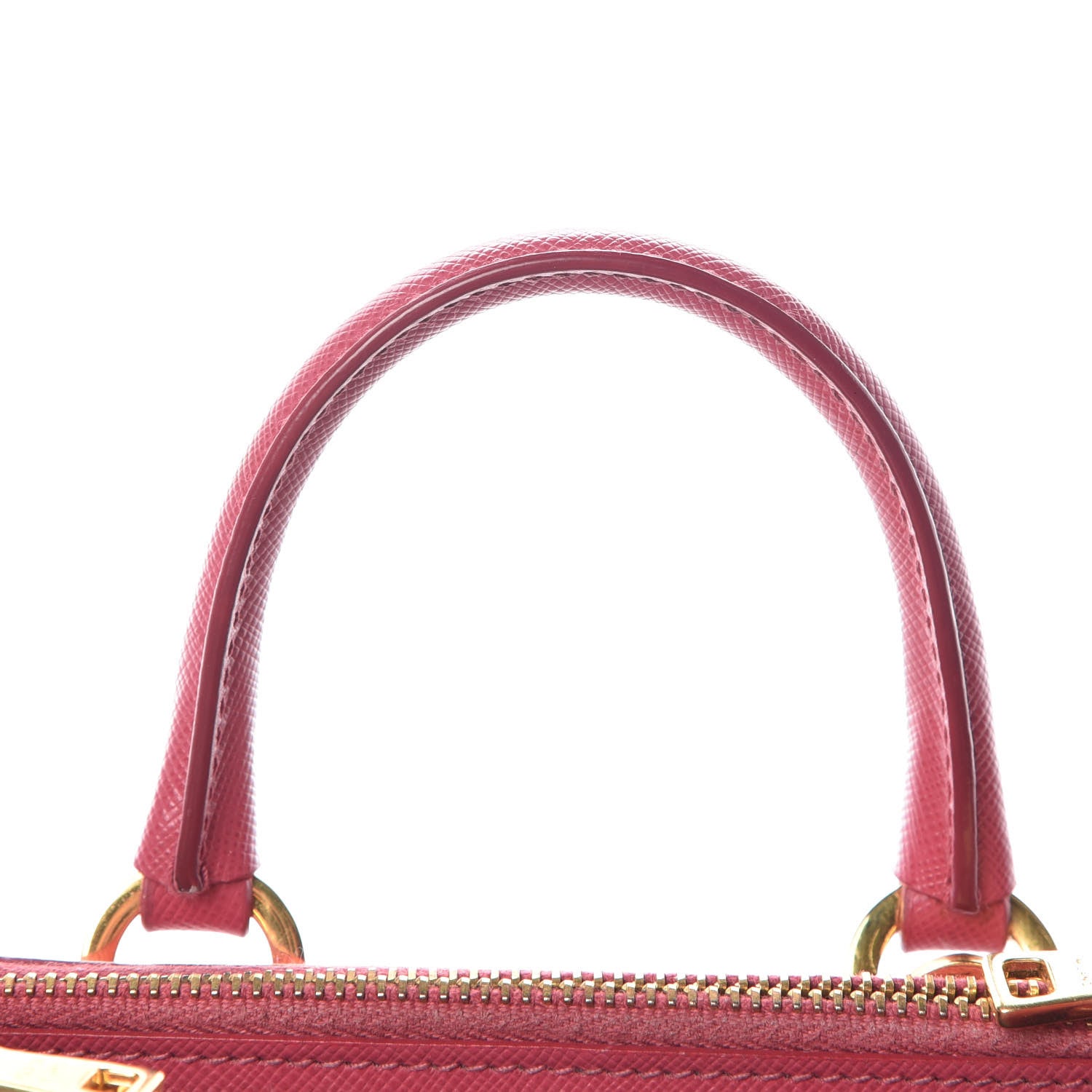 Prada Saffiano Mini Galleria Double Zip Tote Peonia 11 of 17