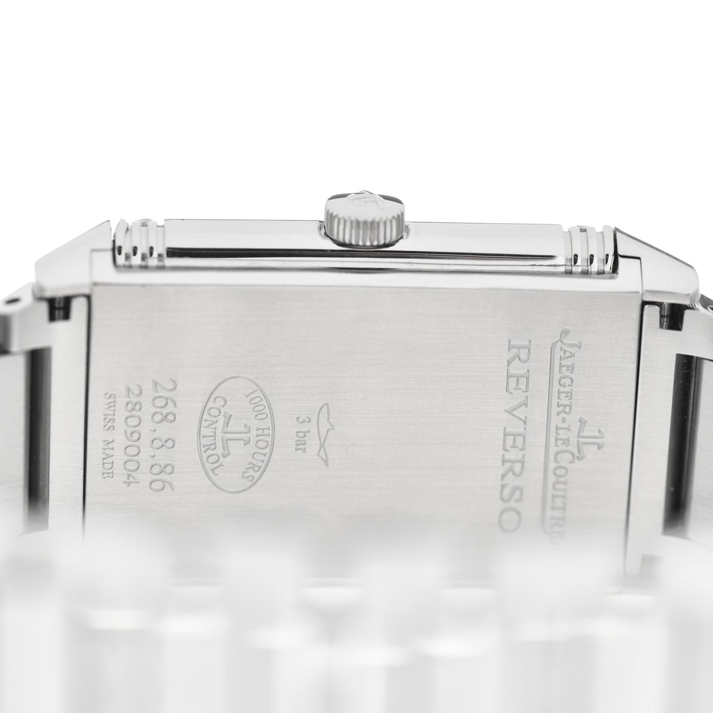 Stainless Steel Diamond 24mm Ultra Thin Reverso Manual Winding Watch Q3208121
