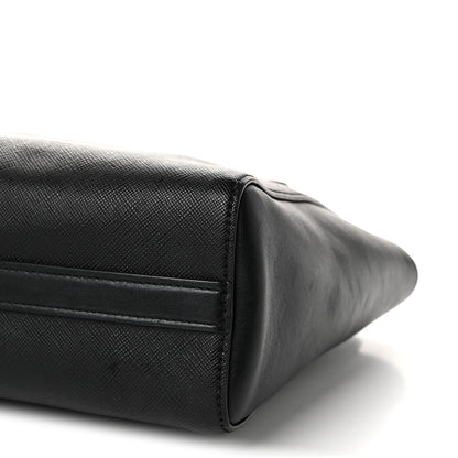 Prada Saffiano Soft Calfskin Small Zippered Tote Black 10 of 12