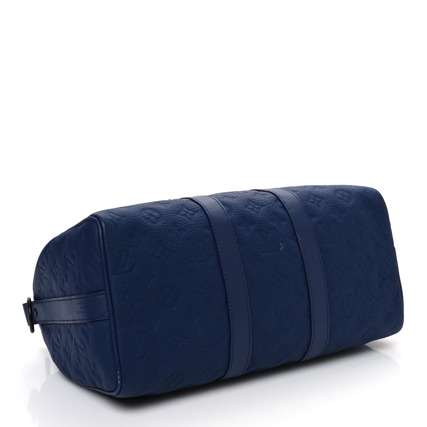 Louis Vuitton Monogram Taurillon Keepall Bandouliere 35 Blue 4 of 12