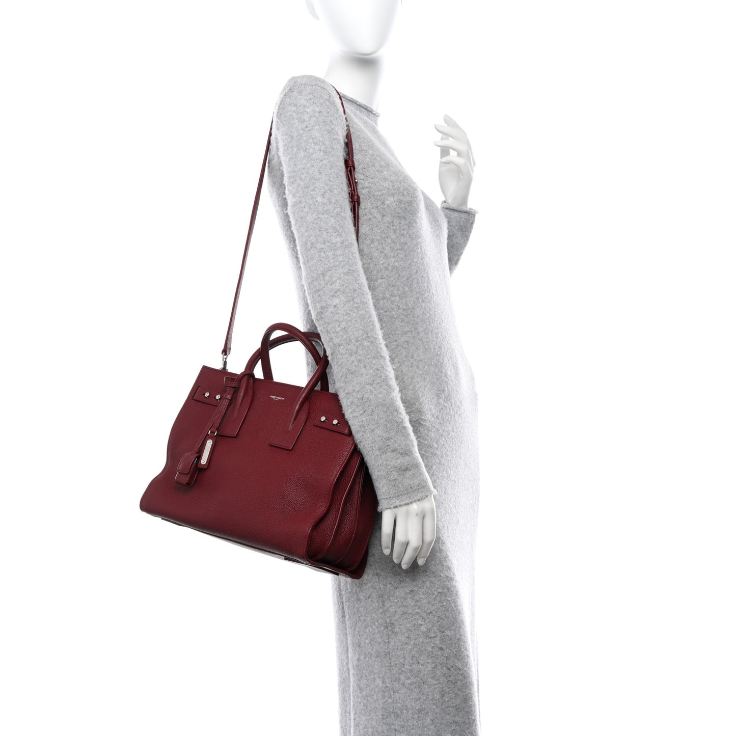 Grained Calfskin Small Supple Sac De Jour Dark Pallisandre