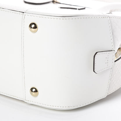 Gucci Calfskin Diamante Small Top Handle Bag White 12 of 13