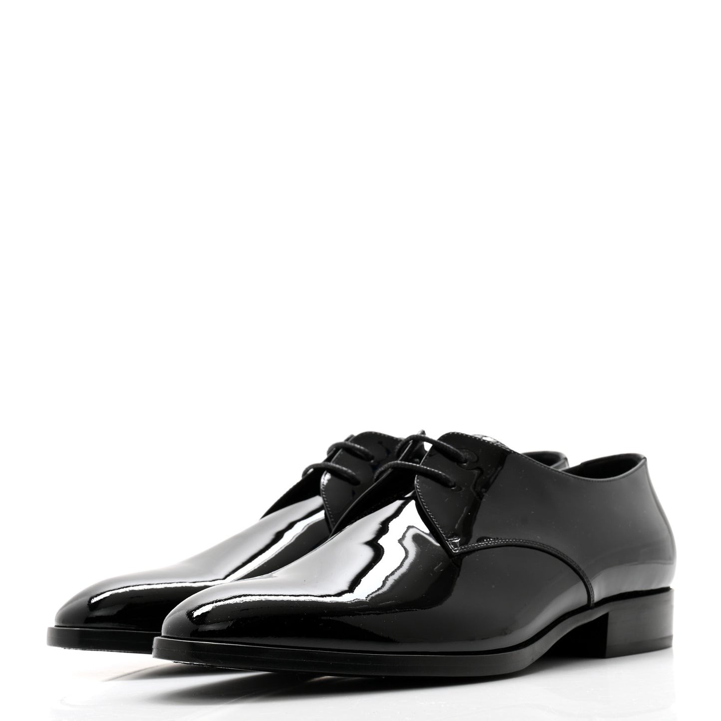 Patent Baltimora Lace Up Derby Shoes 38 Black