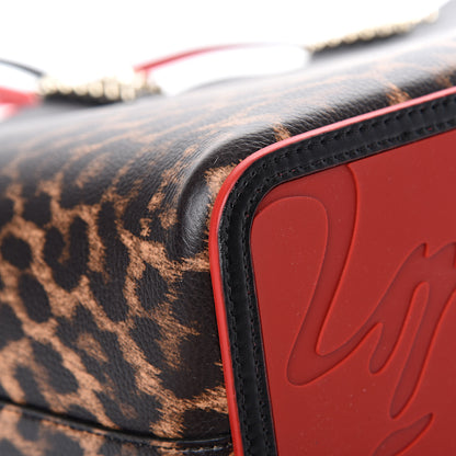 Christian Louboutin Calfskin Degrade Leopard Print Spikes East West Cabata Tote Black Multi 12 of 13
