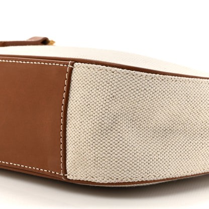 Saint Laurent Smooth Calfskin Canvas Le 5 A 7 Hobo Natural Beige Brick 9 of 13