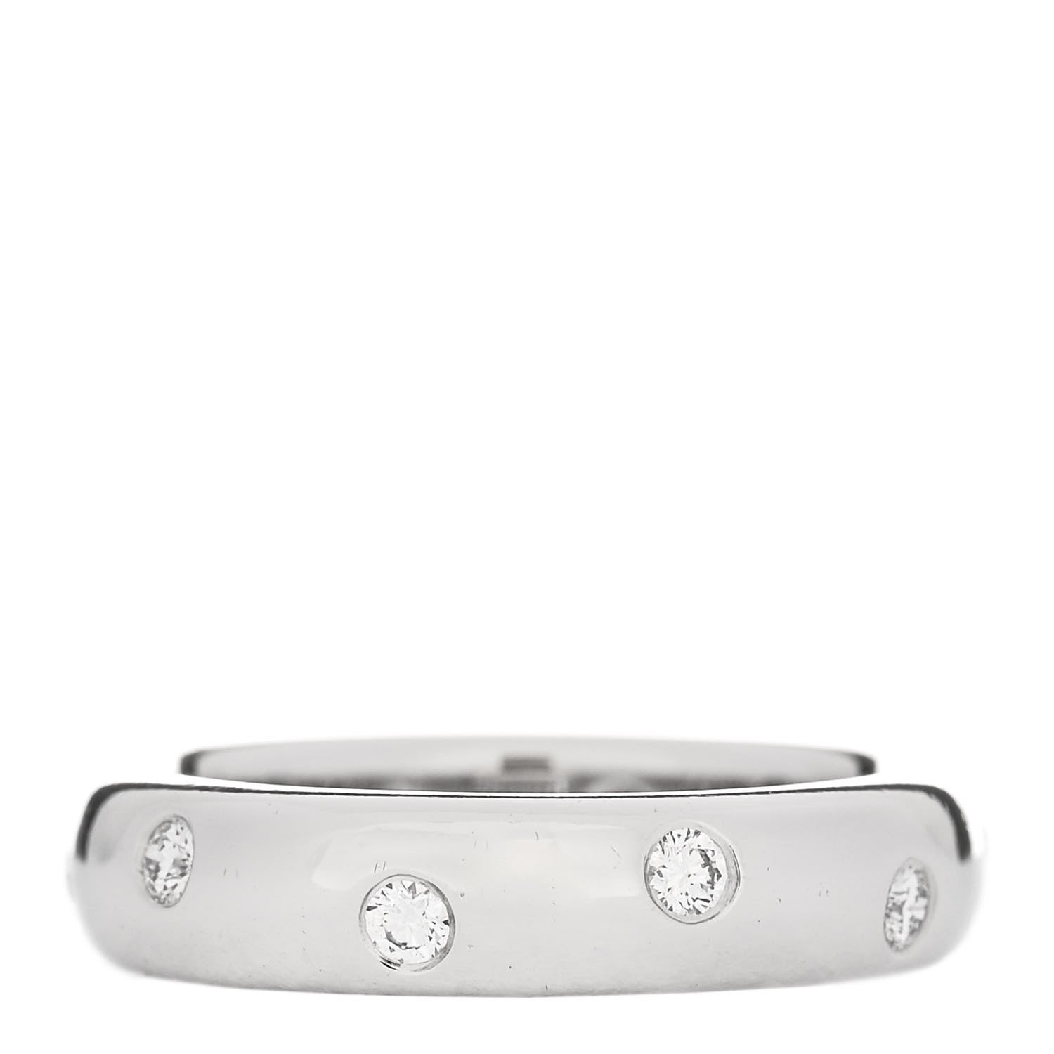 Tiffany Platinum Diamond 4mm Etoile Band Ring 47 4.25 3 of 5