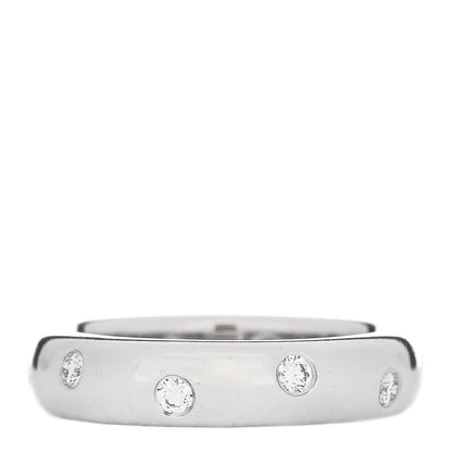 Tiffany Platinum Diamond 4mm Etoile Band Ring 47 4.25 3 of 5