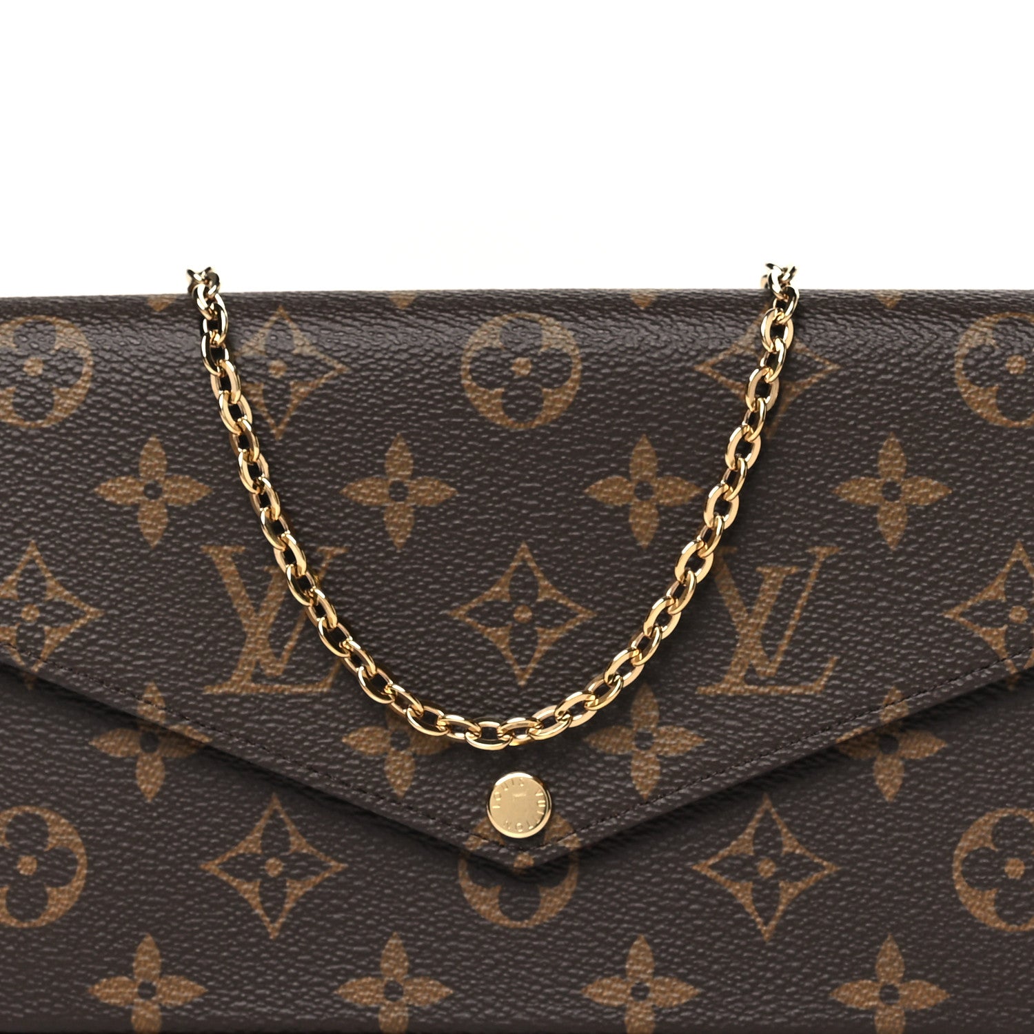 Louis Vuitton Monogram Pochette Felicie Chain Wallet Fuchsia 8 of 10