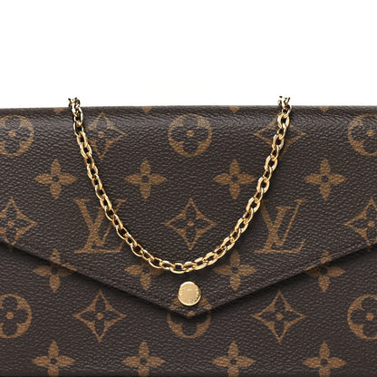 Louis Vuitton Monogram Pochette Felicie Chain Wallet Fuchsia 8 of 10