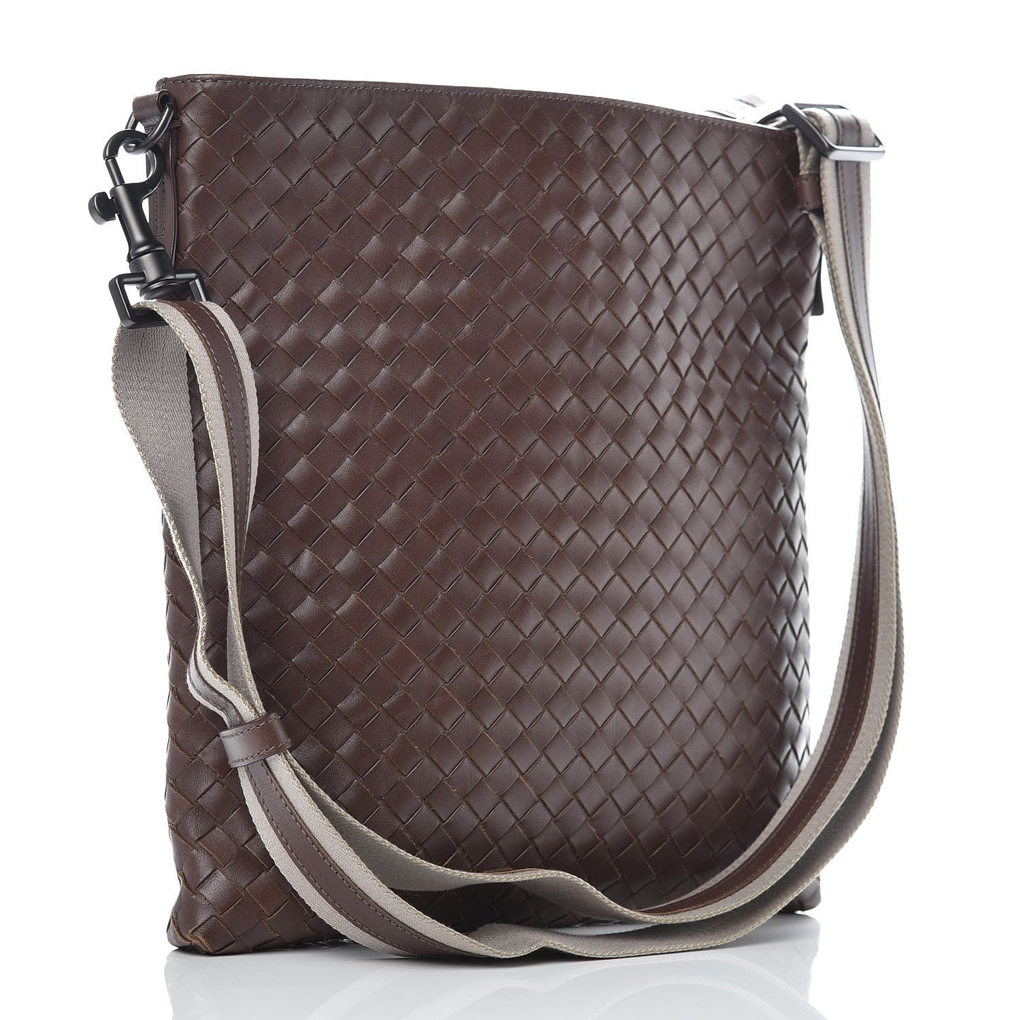 Nappa Intrecciato VN Crossbody Messenger Bag Brown