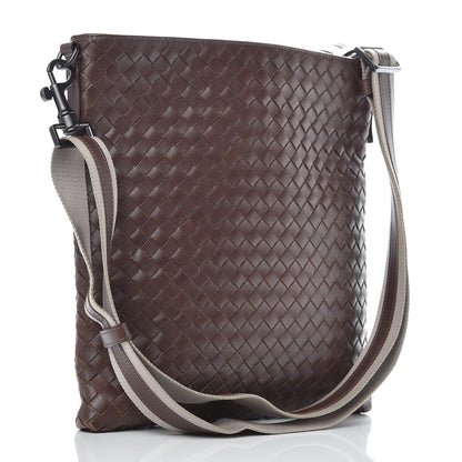 Bottega Veneta Nappa Intrecciato VN Crossbody Messenger Bag Brown 3 of 10
