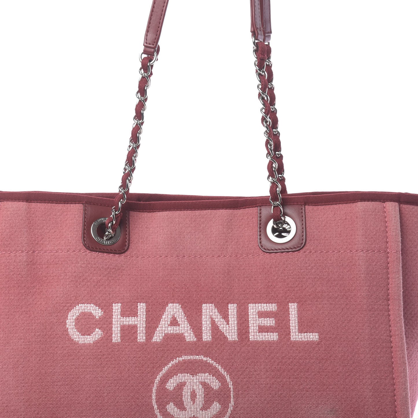 Canvas Small Deauville Tote Red