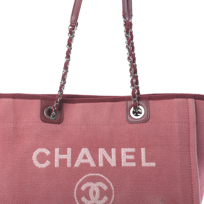 Chanel Canvas Small Deauville Tote Red 8 of 12