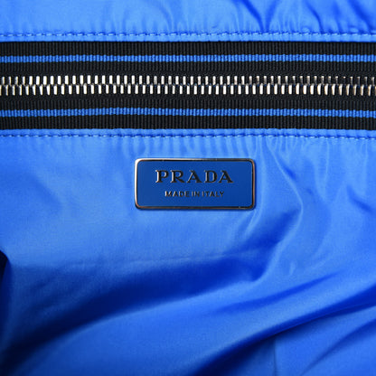 Prada Nappa Soft Large Shopper Tote Black Cobalto 8 of 10