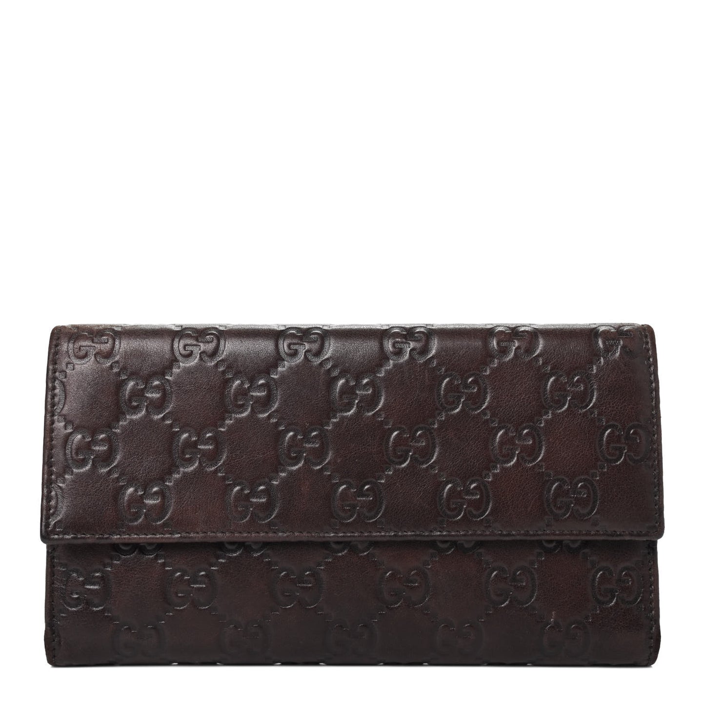 Guccissima Continental Flap Wallet Brown
