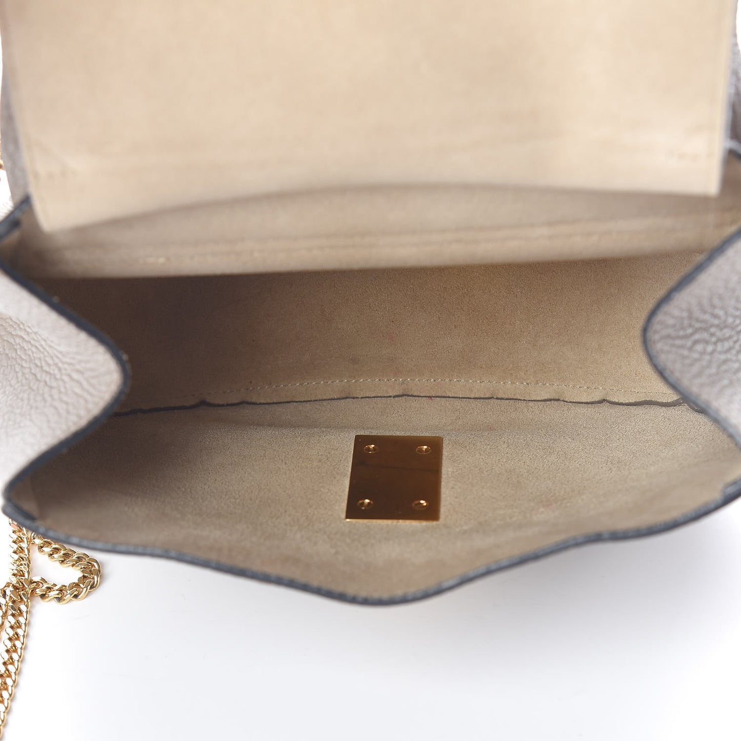 Grained Lambskin Drew Shoulder Bag Motty Grey
