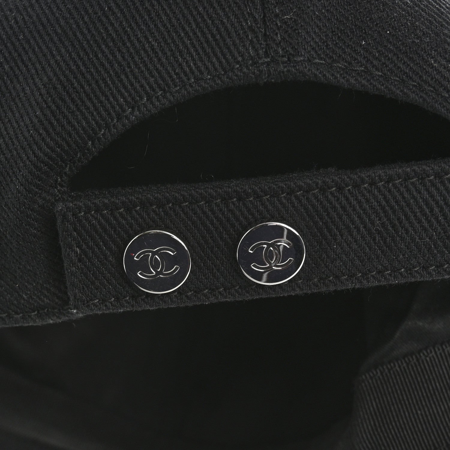 Chanel Cotton CC Cap Hat Black White 9 of 10