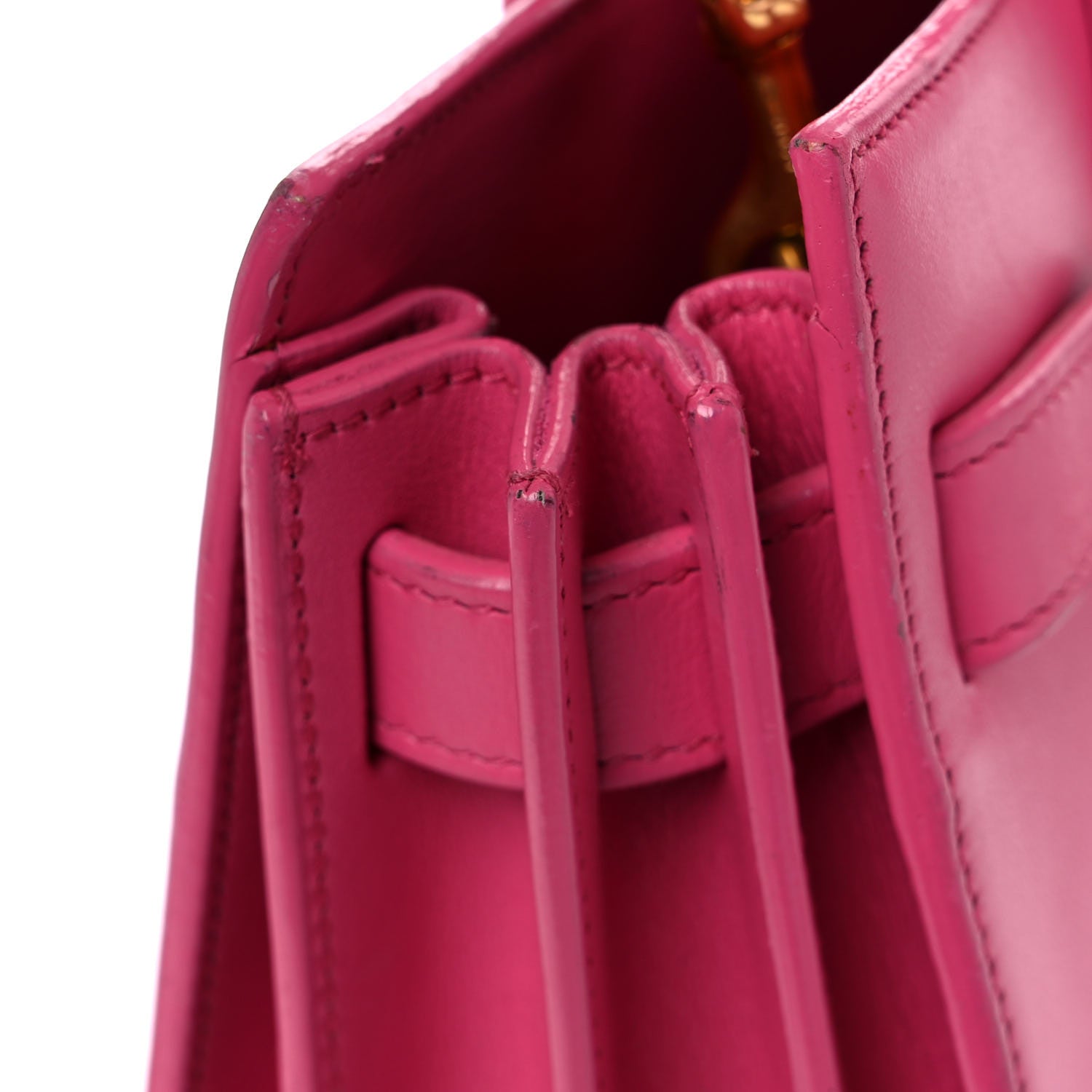 Saint Laurent Calfskin Nano Sac De Jour Lipstick Fuchsia 23 of 24