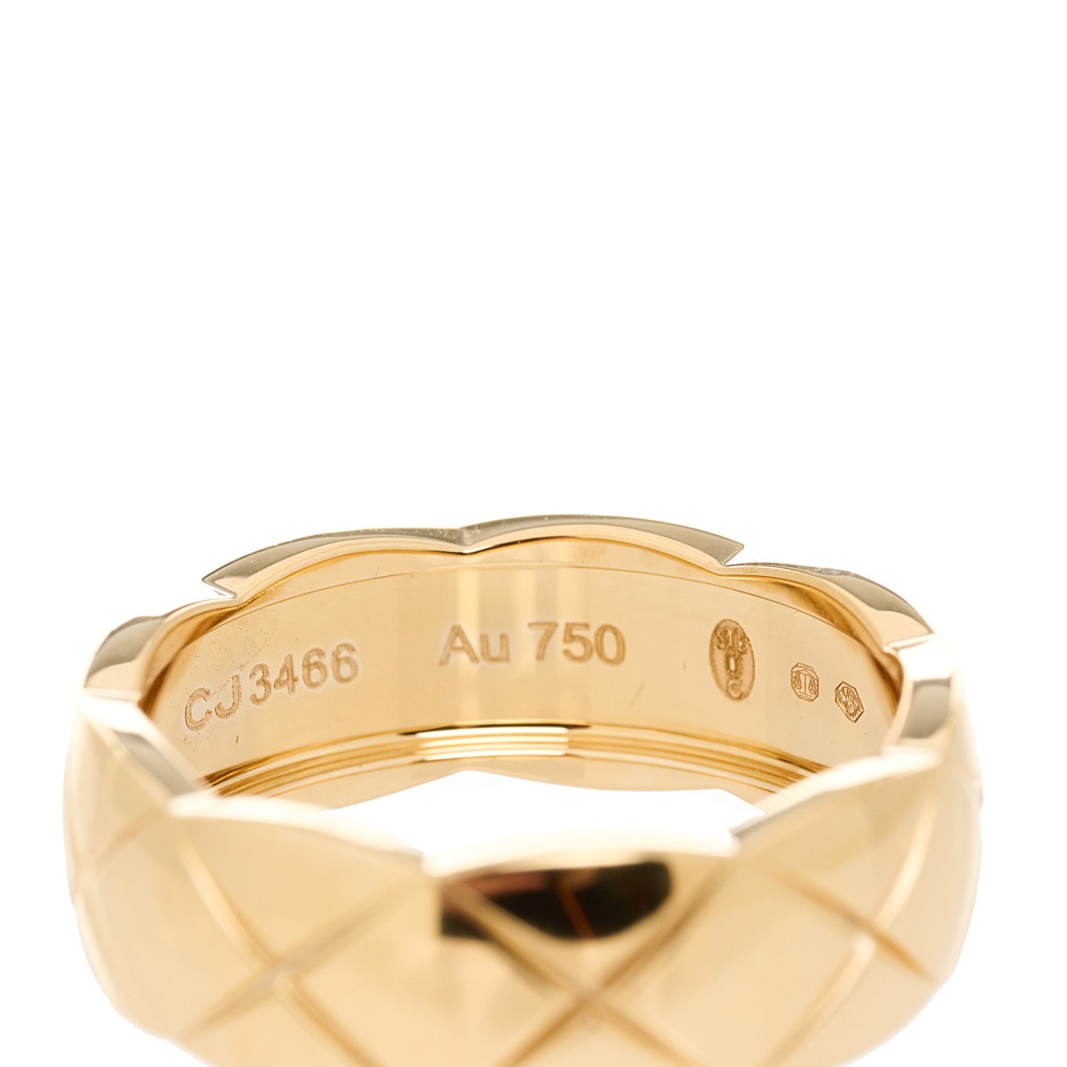 Chanel 18K Yellow Gold Small Coco Crush Ring 53 6.25 5 of 7