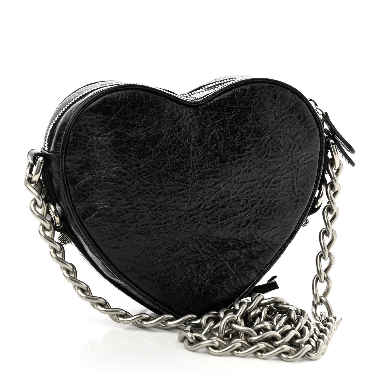 Agneau Arena Mini Le Cagole Heart Bag Black