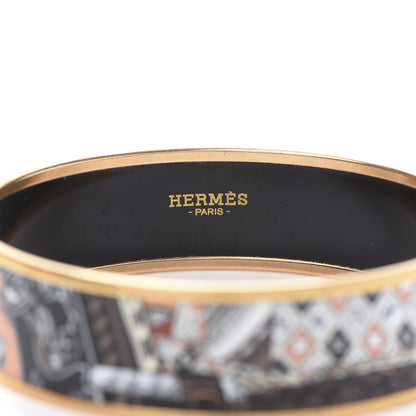 Hermes Enamel Printed Wide Bracelet 70 4 of 6