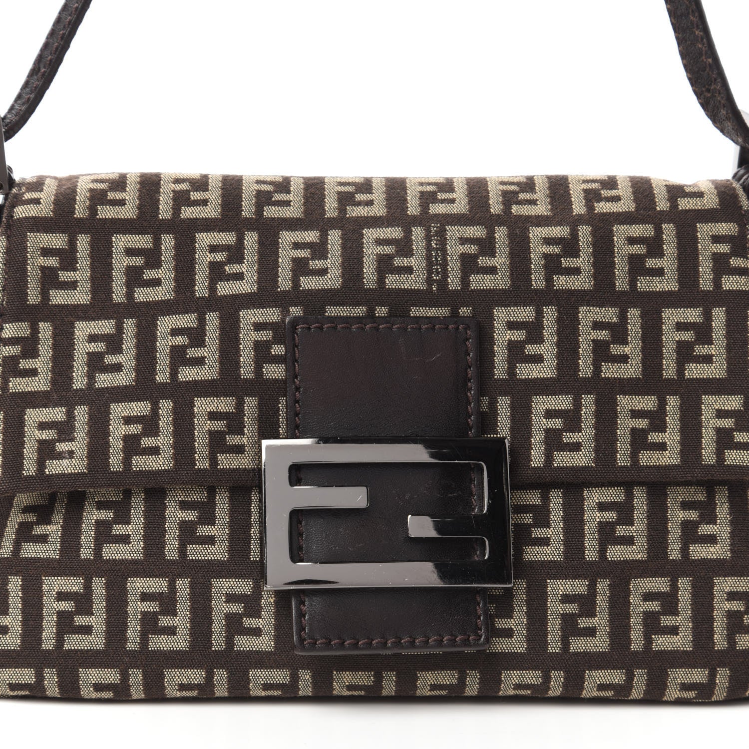 Fendi Zucchino Vitello Mini Mama Baguette Testa di Moro Beige 9 of 9