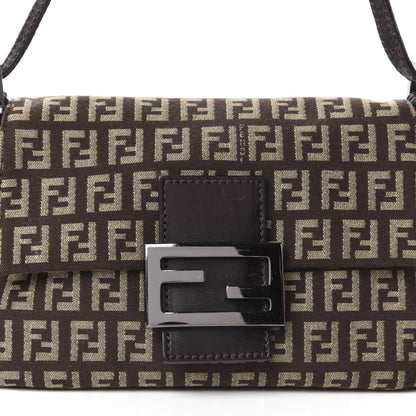 Fendi Zucchino Vitello Mini Mama Baguette Testa di Moro Beige 9 of 9
