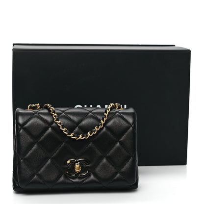 Chanel Shiny Lambskin Quilted Enamel CC Mini Flap Black 13 of 13