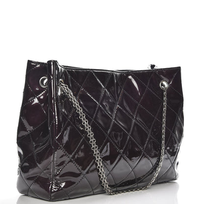 Chanel Patent Calfskin Quilted Reissue 2.55 Tote Burgundy 3 of 7